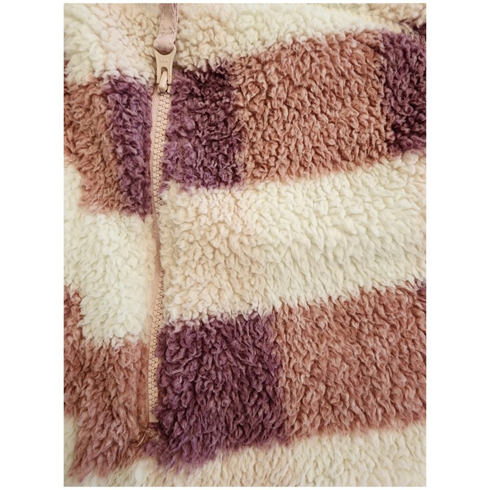 Columbia Benton Springs Womens Medium Purple Pink Check Full Zip Fleece - Picture 5 of 12